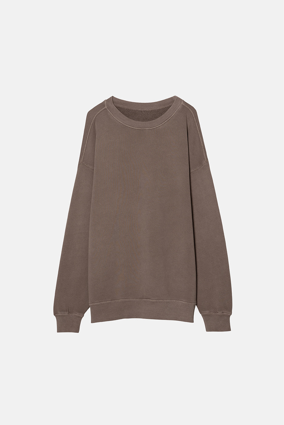Brown Washed Oversized Crewneck